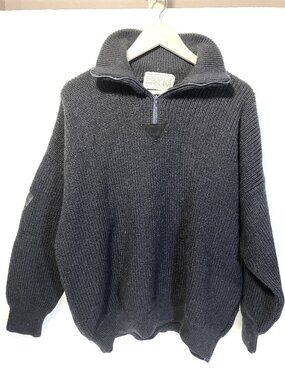 Authentic Vintage ARAN SWEATER MARKET Navy Wool Pullover Sweater. Size Men's XL